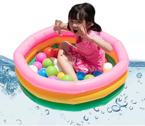 Piscine Gonflable – Piscine au Sol épaissie | Piscine familiale Gonflable pour, pataugeoire Portable pour, Jardin, fête Aquatique d'été, Piscine Amusante en Plein air pour et Adultes