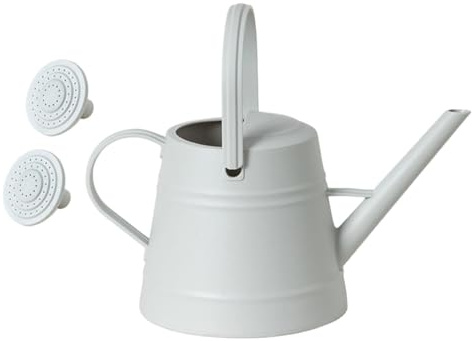 KiBcsLic Gießkanne mit 38L Volumen Blumengießkanne mit Langem Ausguss Und Ergonomischem Griff Robuste Pflanzenkanne Aus Pp Material für Zimmerpflanzen Garten, Grau