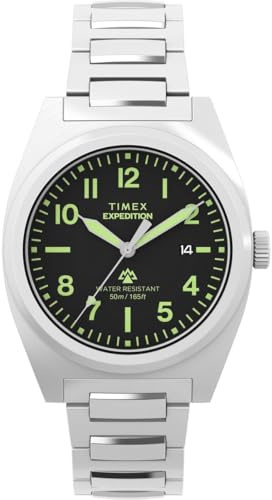 Timex Men's Expedition Capstone 39 mm Quartz Watch - Blue eco-Conscious Material Strap with Blue Dial TW2Y18200