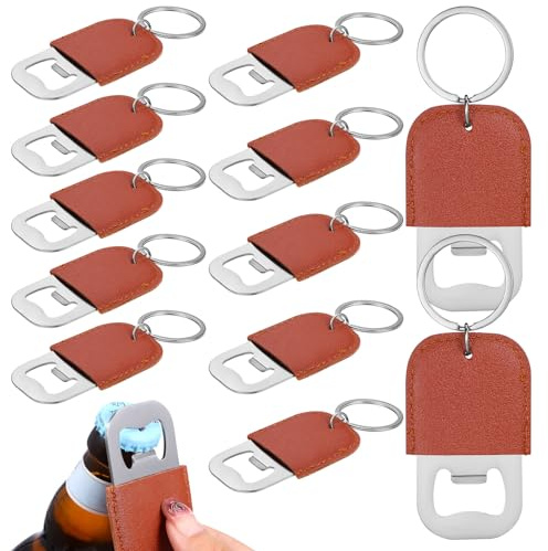 TOYANDONA Keychain Bottle Opener Stainless Steel Beer Cap Remover Compact Lightweight Bar Tool for Party Use 12 Pack
