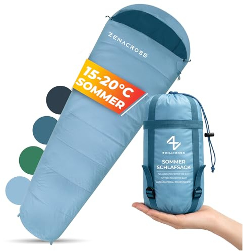 Zenacross Saco de Dormir Adulto 900g Azul Ultraligero Compacto