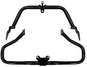 Für Touring Für Ro&ad Glide FLTRX 2015-Später Motorrad Schwarz Gehackt Motor Schutz Crash Bar Verkleidung Unterstützung Halterung Stoßstangenschutzblock