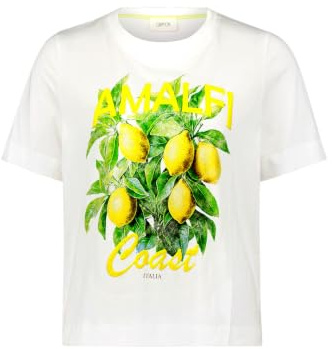 Cartoon Damen Kurzarm-Shirt mit Rundhalsausschnitt