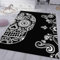 VIMODA Jugendzimmer Kinderzimmer Wohnzimmer Schlafzimmer Schwarz Skull Totenkopf Motiv, Maße:160x230 cm
