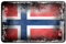 Cadora Magnetschild Kühlschrankmagnet Flagge Norwegen Shabby chic abgenutzt alt gebraucht