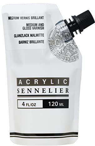 Sennelier - Peinture acrylique - 120 ml - Support et vernis brillant
