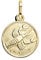 My Gold Damen Kinder Anhänger Sternzeichen Krebs Gold 333 (Ohne Kette) Gelbgold (8 Karat) Ø 12mm Rund Tierkreiszeichen Zodiac round A-06017-G303-Kre