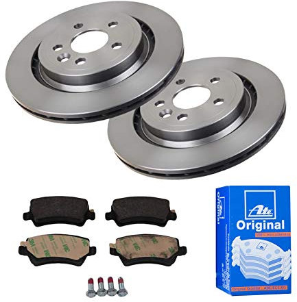 ATE Bremsen-Set 2 Bremsscheiben + Bremsbeläge Einbau Hinten Bremsscheiben-Set Scheibenbremsen IJF141FYI0 passend für Volvo V60 V70 3 135 XC70 2 136