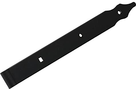 DMX - Ladenband - Torband 300x30x3,0 mm - Rolle Ø 10 - Scharniere Schwerlast - Ladenbänder - Scharniere für Gartentor Holz Tore - Türscharniere - Türband Schwarz ZP 1 Stück