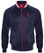Liverpool FC Herren Retro-Trainingsjacke - Polyester - Dunkelblau mit gestreiftem Kragen - L