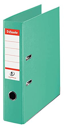 Esselte Ordner, A4, 10er Pack, 75 mm Rückenbreite, Kunststoff, hellgrün, 811312