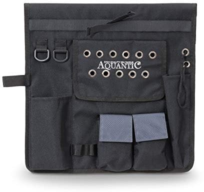 Aquantic Reling Organizer in Zwei Größen mit Rutenhalterungen aus Metall, Schnallen und Taschen, Größe M
