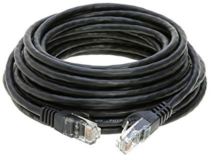 Cat6 10M Network Ethernet Patch Cable, 550Mhz Internet Wire, Compatible with PC, Laptop, Modem, Router, TVs, Printer Cord, Consoles for Home and Office, Black