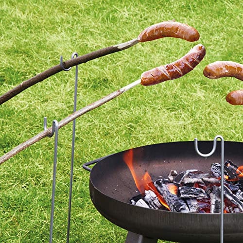 bellissa Grillspießhalter – Grill-Spieße Halter für Lagerfeuerspieße, Grillstecken, Grillstäbe, Grillstangen 2er Set