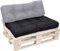 bananair - Palettenkissen Outdoor 120 x 80 cm Bequem - Robuster, UV-beständiger & Wasserabweisender Stoff - Ideal für Europaletten, Palettenmöbel, Palettensofa (Sitzkissen, 120 x 80 cm, ​​Schwarz)