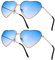 ALTcompluser 2 Pack Herz Sonnenbrille, Weinsamkeit Hippie Gläser, Retro Kostüm Brille für Kinder Herren Damen 60er 70er 80er 90er Party Hippie Chic, Kleid Accessoires (2, Blau)