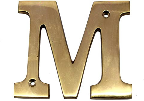 esplanade Brass House Hotel Door Name - Wall Door Plaque Alphabet Letter Z - 4 Inches (M Alphabet - 4)