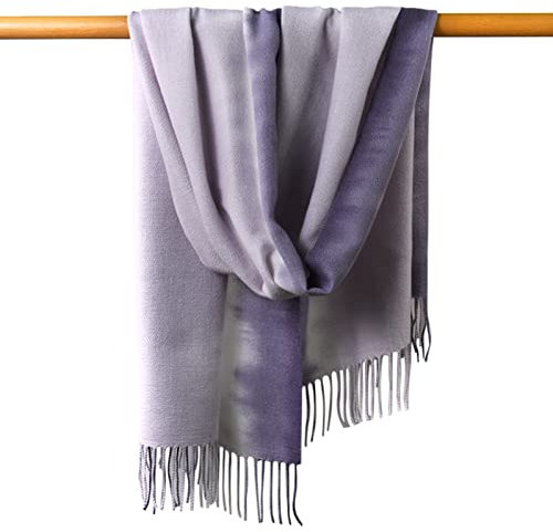 Winterschal Damen, Cashmere Schal Farbverlauf der Quaste für Neujahrsgeschenk 200X70CM