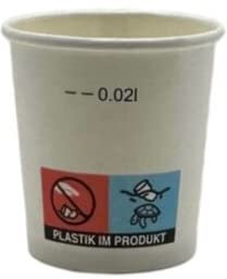 Ol-gastro-Bedarf 200Stk. Einweg Becher Trinkbecher Pappbecher 2cl (20ml)