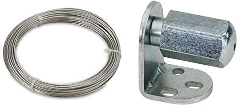 Windhager Edelstahlseil zur Montage und Spannen von Seilspannmarkisen und Sonnensegeln 14m x 2mm & Seilspannelement zum Spannen von Seilspannmarkisen und Sonnensegeln Komplett-Set
