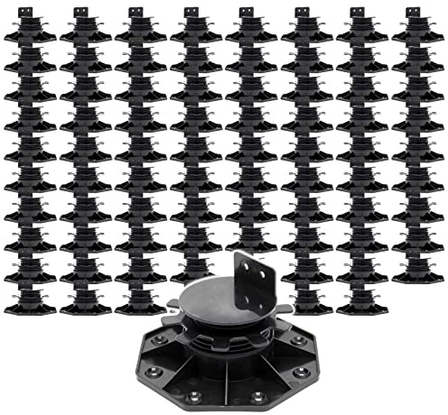 XPOtool Juego de 80 bases regulables para terraza carga máxima 2700kg ajustable en altura 33-64mm