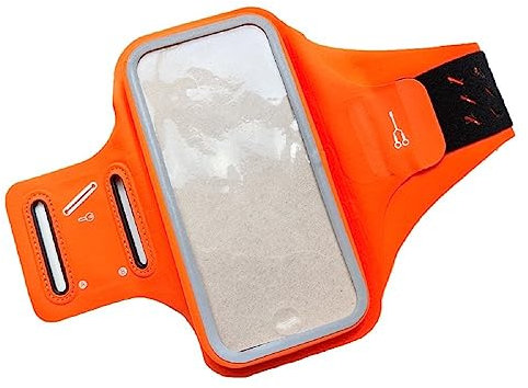 DFV mobile - Professionelle Abdeckung Chinlon-Lycra Armband Sport Laufen Fitness Radfahren für Azumi Speed 50 (2022) - Orange