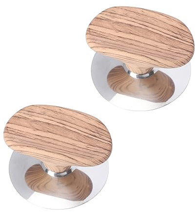 HOMSFOU 2pcs Wood Grain Pot Lid Handle Glass Cookware Universal Lid Wooden Handles Pot Cover Knobs Pot Lid Knob Saucepan Lid Knobs Pan Lid Handle Steamer Holding Knob Handle for Pot Lid