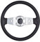 Volante Sportivo Auto,Volante A Calice Volante for auto a 2 razze intenso for auto 320mm diametro universale in pelle di alluminio Decorazione (Color : Silver)
