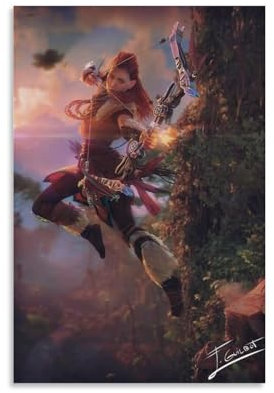 Horizon Zero Dawn Gaming-Poster, dekoratives Gemälde, Leinwand-Wandposter und Kunstdruck, modernes Familienschlafzimmer-Dekor-Poster, 60 x 90 cm
