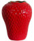 BURLOE Erdbeer Dekorative Keramik Vase, Modern Strawberry Vasen Für Blumen Vintage Erdbeervase Wohnzimmer Küche Garten Büro Vase Deko Rot Decor,Rot,M