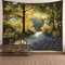 CEVAN Wandteppich Klein Vintage Wanddecke Warm Pfad Im Wald Trip Wandteppich Günstige Wanddekoration Kunst Dekorationen Decke Wandbehang Stoff Gelbgrün 300x250cm