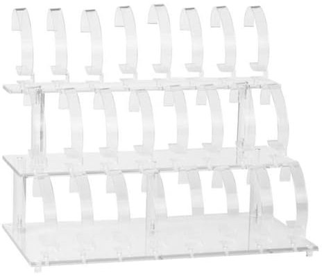 JNJOOD Uhrenständer aus Acryl, transparent, 24 Bits