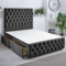 ComfoRest - Elegant 4FT6 Double Bed Frame with 2 Drawers | Durable Base for Compact Living | Stylish Design for Modern Bedrooms (Black Plush)