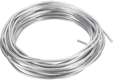 PATIKIL 2,5mm Bonsái Entrenamiento Alambre, 1 Rollo Floral Alambre Tallos Anodizado Aluminio Árbol Cable 16.4 Pies Total para Jardinería Rama Fijación, Blanco