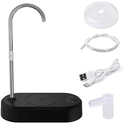 Automatischer Wasserspender, Elektrischer Desktop Wasserflaschenspender, 6-Gang USB Water Dispenser mit Blauer LED-Anzeige für Zuhause, Camping, Home, Office, Reisen