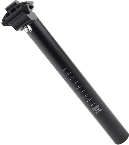 300 mm Rennrad-Sattelstütze mit festem Gang, MTB Mountai Bike, lange Sattelstütze 25,4 mm, 27,2 mm, 28,6 mm, 30,4 mm, 30,9 mm, 31,6 mm, für Rennrad, Mountainbike