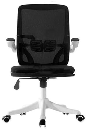 ROEDAX Ergonomischer Bürostuhl, Netzstoff, mittlere Rückenlehne, Computerstuhl mit hochklappbaren Armlehnen, Bürostühle, höhenverstellbare Schreibtischstühle aus Schaumstoff