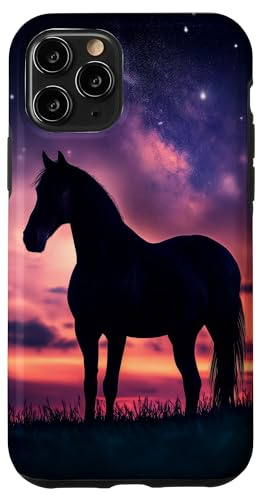 Pferd Sonnenuntergang Reiten Pferdebesitzer Pferd Mädchen Hülle für iPhone 11 Pro