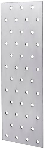 10 Stück Tischlerei Lochplatte für Bauwesen Montage Plattverbinder Holzverbinder Lochverbinder Verzinkt Stahlverbinder Plattwinkel Flachplatte Verbindungsplatte 80 x 240 x 2 mm