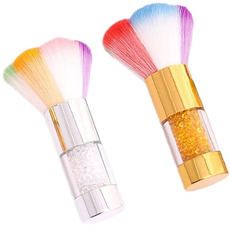 MERRYHAPY 2-teiliges Multifunktions-make-up-set Rougepinsel-set Mit Kosmetikpinseln Tragbar Für Damen