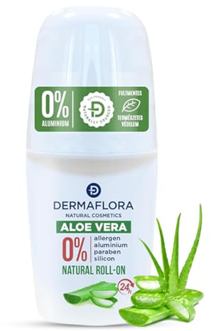 Dermaflora Aloe Vera Roll-On Deodorant – 50ml | Natural Aluminium-Free Roll-On Deodorant for Men & Women | Gentle, Alcohol-Free Formula for Sensitive Skin with Long-Lasting Odor Protection