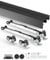 VEVOR Kit de Herrajes para Puertas Corredizas de 2438 mm de Aleación de Aluminio con Tiradores para Puertas Corredizas de Armario, para Sistema de 2 Puertas para Puertas de 35-45 mm de Grosor