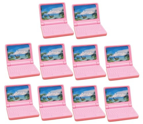 KOMBIUDA 10stücke Teiliges Mini Laptop Modell Für Puppenhaus Faltbare Computer Deko Für Kreative Gestaltung Von Wohnszenen Und DIY-projekten Realistische Puppenhausmöbel