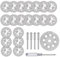 25 Stück Diamant Trennscheiben,Mini Gelochte Trennscheiben,22 mm Trennscheiben Set,Mini Diamantscheibe mit 4 Stück 3 mm Dorn und Kleiner Schraubendreher Geeignet für Holz,Fliese,Glas,Stein