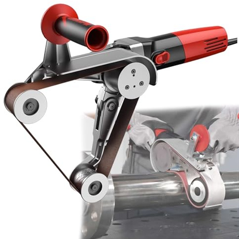 Hydravex Pipe Tube Polisher Sander, Stainless Steel Pipe Sander Polisher Grinder with 6 Speeds Adjustable, Professional Sanding Machine for Plastic Aluminium Iron Steel Metal Polishing 3Roller