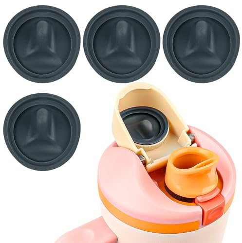 Branbox 4PCS Replacement Silicone Stopper for Owala FreeSip Sway 30oz, 40oz, and FreeSip Tumbler 40oz Bottles, Silicone Water Bottle Top Lid Gasket Plug Accessories BPA-Free, Grey