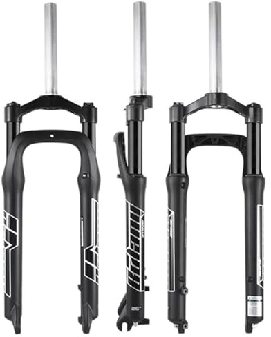 HZXQCVB 20/26X4,0'' Forcella Ammortizzata con Pneumatici Larghi Escursione 80/90mm QR 9X135mm Bloccaggio Corona Forcella Anteriore Meccanica per Mountain Bike da Neve E Spiaggia(26in)