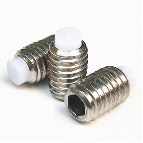 Innensechskant-Gewindestift aus Kunststoff-Nylon mit konvexer Spitze, M2 - M10, Edelstahl 304(M3x4 10pcs)