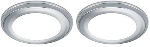 Trio Leuchten LED Einbauleuchten Aura 652310106, Kunststoff chromfarbig, inkl. 5 Watt LED, Chrom (Packung mit 2)