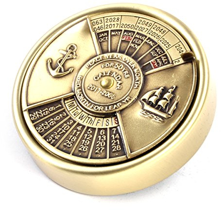 Nauticalia 50-Jahres-Kalender, antikes Messing